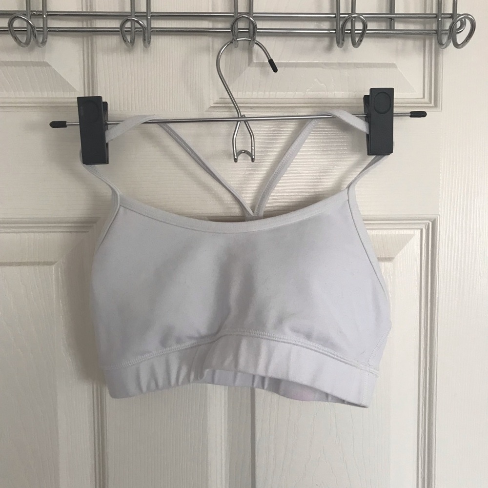 Lululemon Flow Y Bra, size 4, white